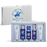 Beverly Hills Polo Club BHPC Blue Men's 5-Piece Grooming Gift Set - Fresh Scent Collection for Him