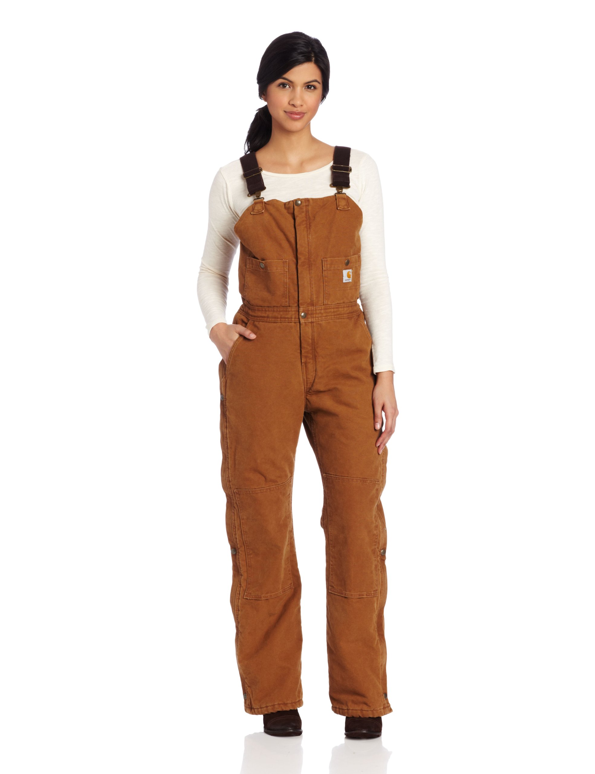 Carhartt Womens Arctic Quilt Lined Sandstone Bib Overall - Main Image