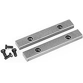 Forward 6.5 Inch Replacement Steel Jaw Plates (1 Pair) and Screws for CR60A Industry Bench Vise