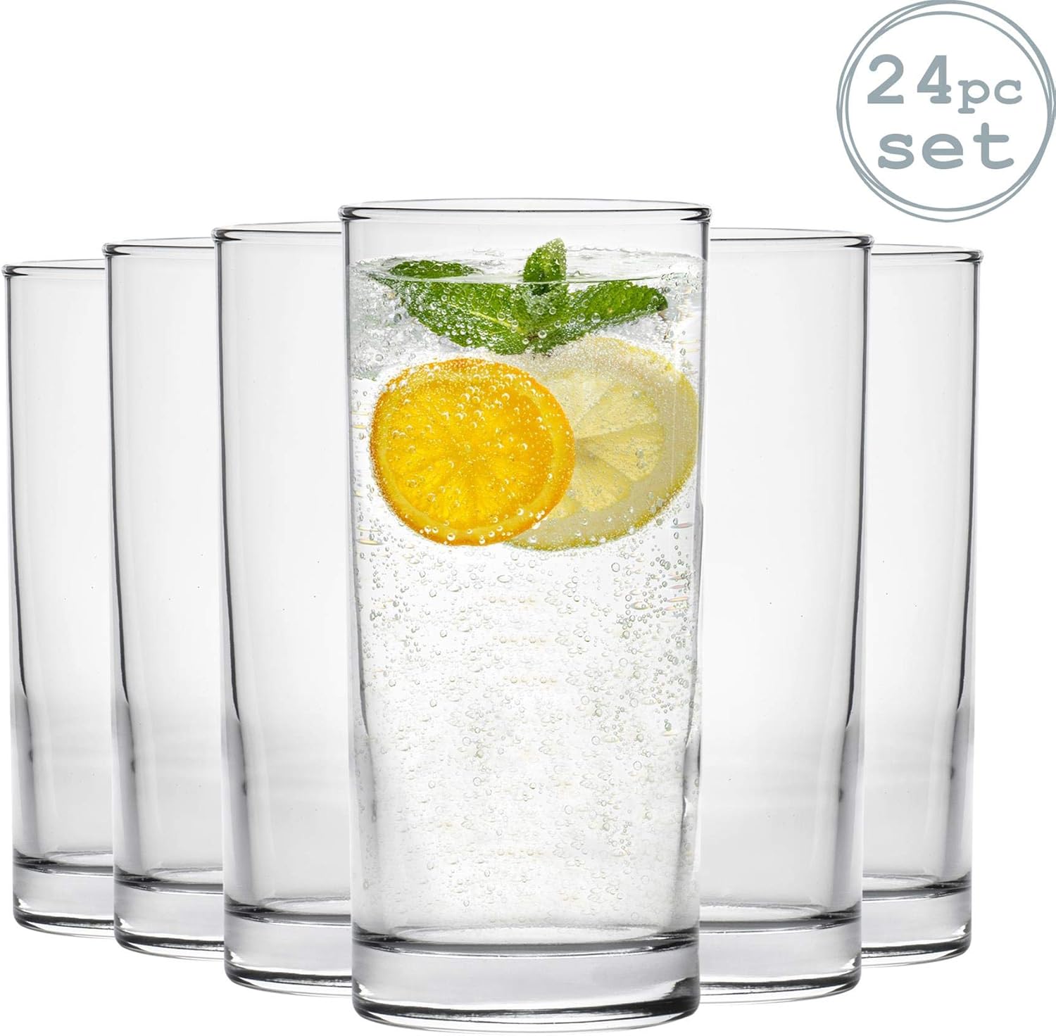 Argon Tableware Traditional Hiball Glasses 285ml Party Pack Of 24