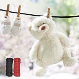 metagio 2 Pack 8MM Thick Cotton Rope 5M Rolls Black Red All Purpose Soft Twisted view 5