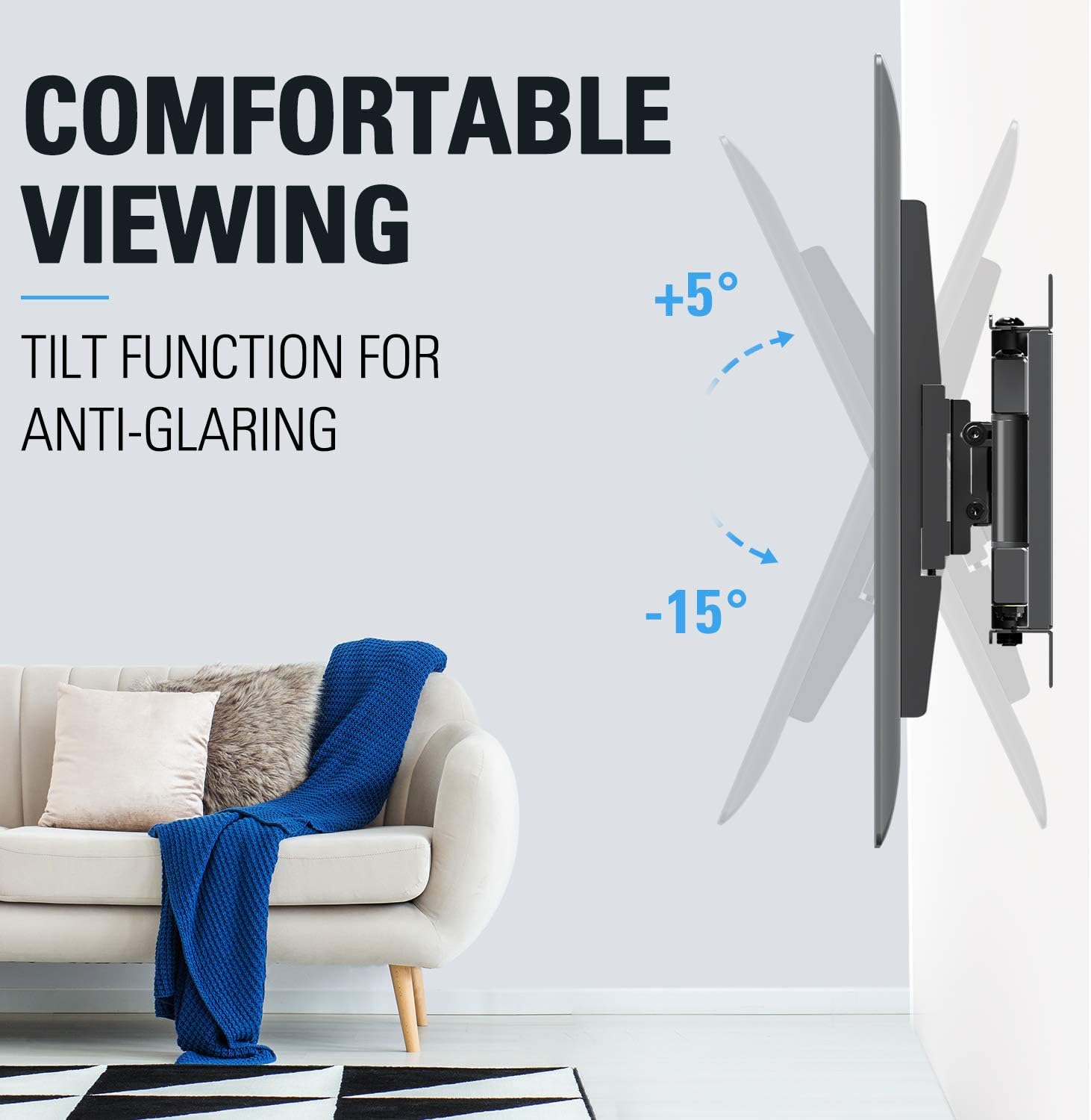 Mounting Dream UL Listed TV Mount TV Wall Mount with Swivel and Tilt for Most 32-55 Inch TV, Full Motion TV Mount with Articulating Dual Arms, Max VESA 400x400mm, 99 lbs. Loading, 16 inch Studs MD2380: Electronics
