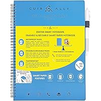 Cuir Ally Dexter Erasable & Reusable Smart Notebook, A4 Size Special Paper Includes Pen