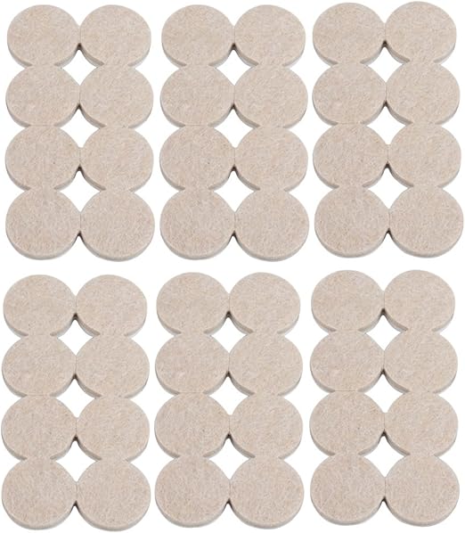 Selbstklebende Möbel-Filzpads, Ezprotekt, 25 mm x 5 mm, 48 Stück, runde
