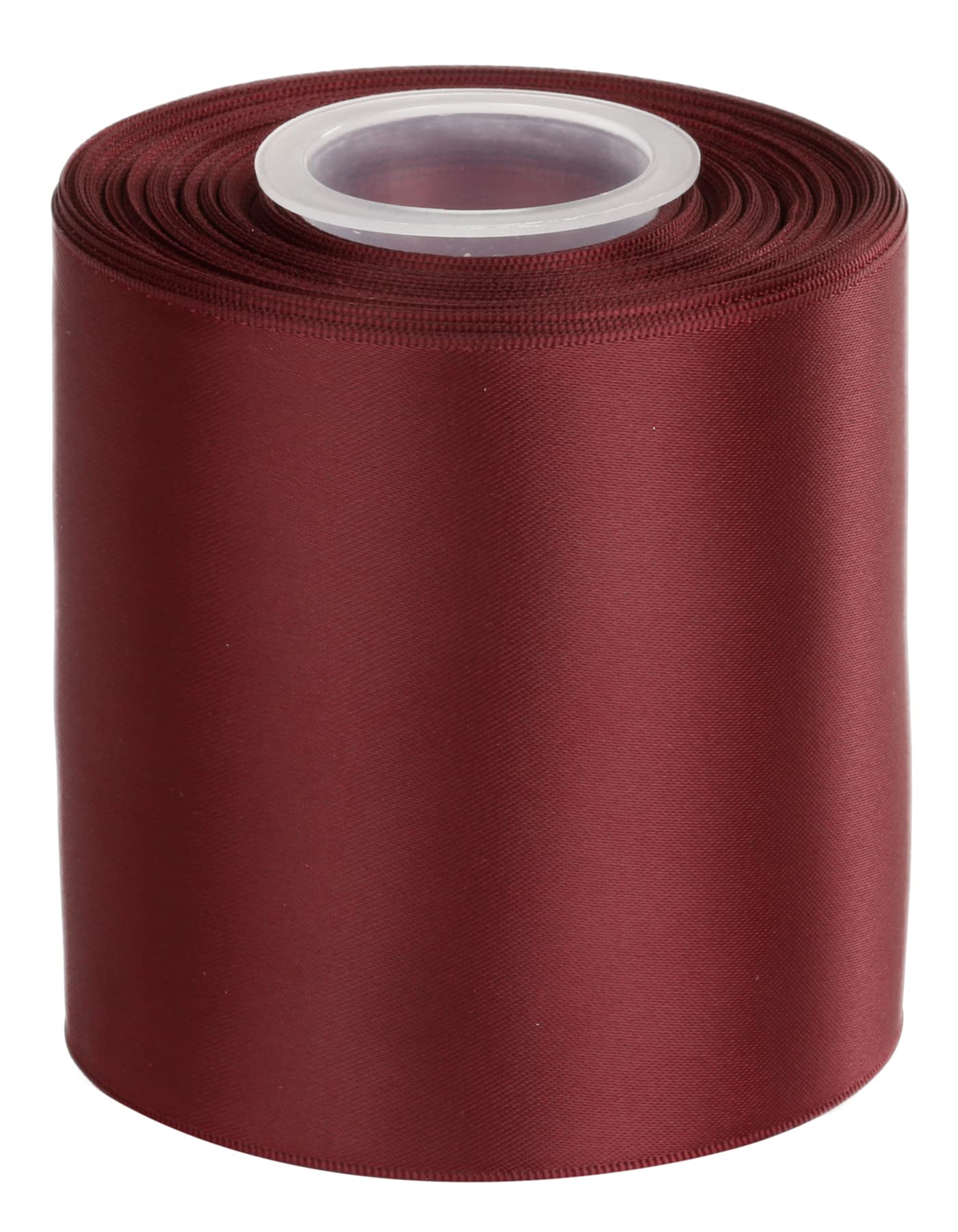 Ribbonitlux 100mm Wide Double Face Satin Ribbon 22 Meters (277-Burgundy, Set for Bow, Party Decor, Sewing Applications, Wedding and Craft