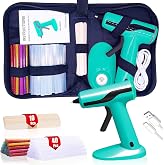 MONVICT Smart Power-Off Cordless Hot Glue Gun, Mini Glue Gun Kit | 2.2A Battery, Storage Bag, 40 Pcs Glue Sticks, 10 Pcs Craft Stick, USB-C Rechargeable Hot Melt Glue Gun for DIY Craft Gift