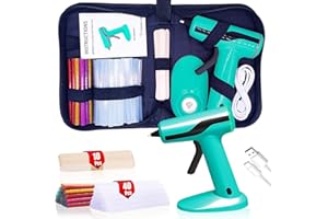 MONVICT Smart Power-Off Cordless Hot Glue Gun, Mini Glue Gun Kit with 2.2A Battery, Storage Bag, 40 Pcs Glue Sticks, 10 Pcs C