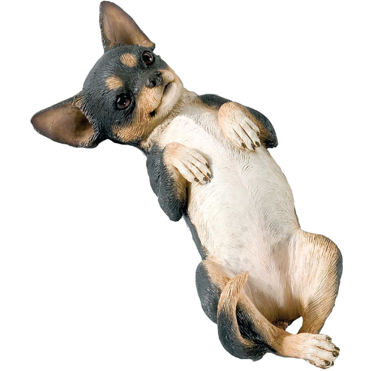 Small Size Tri Chihuahua Sculpture - Lying Back