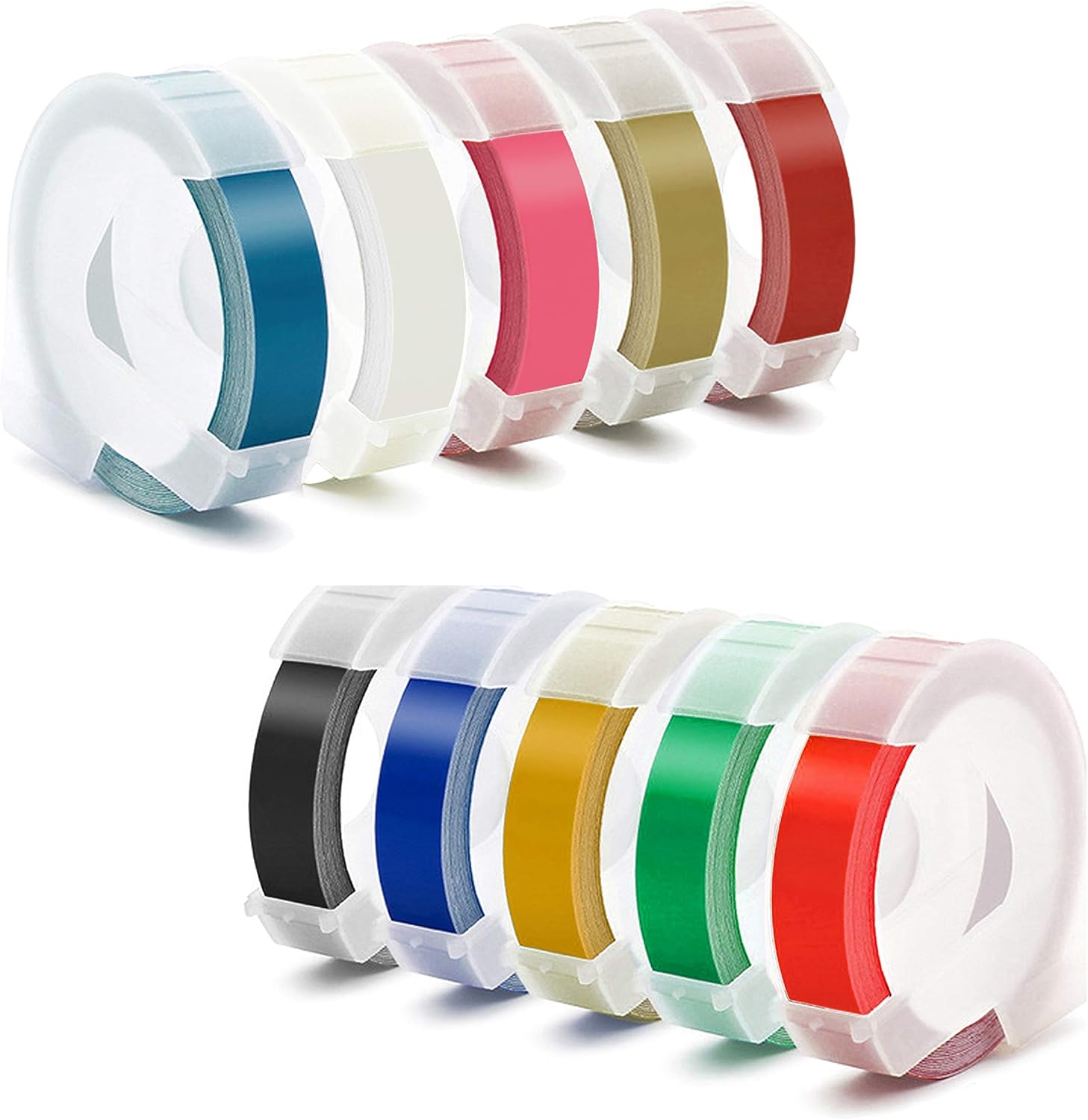 Replacement 3D Embossing Labels Tape Compatible with Dymo Embossing