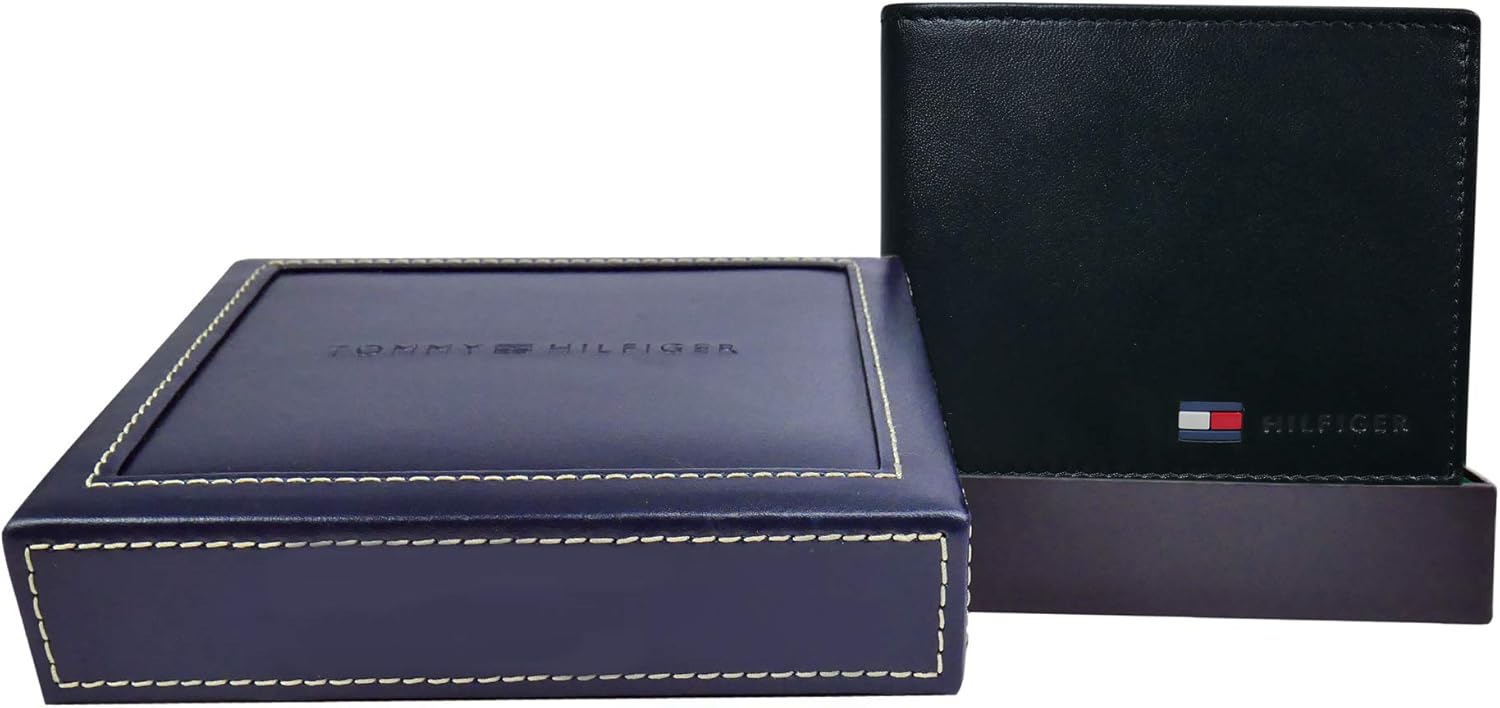 tommy hilfiger mens wallet with coin pocket