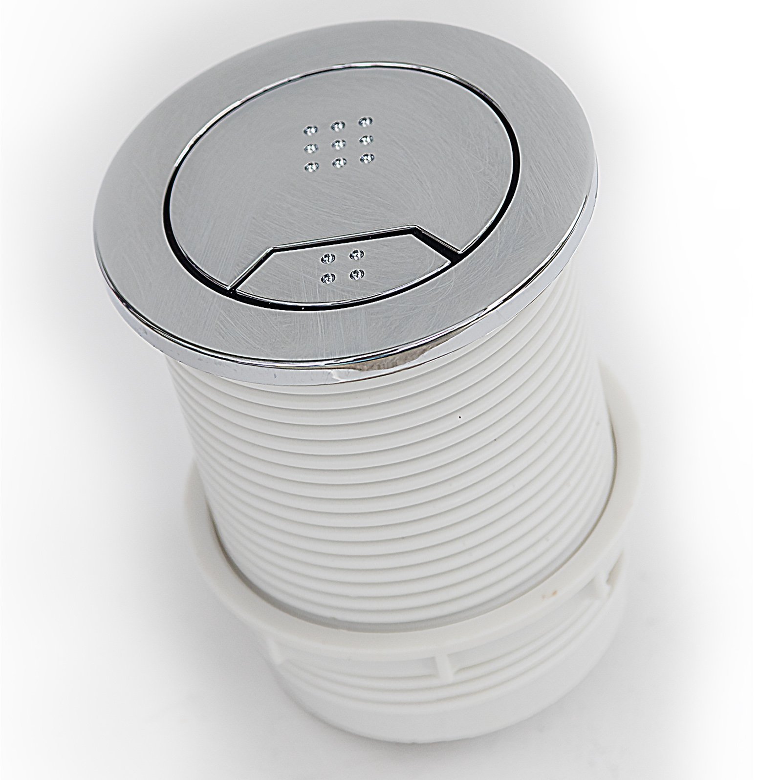 Wirquin Macdee SYG610CP Kara 72mm Pneumatic Chrome Dual Flush Push Button