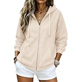 dyiozbga 2026 Zip Up Hoodies for Women Fall Winter Casual Sweatshirts Zipper Oversized Lightweight Cute Jackets with Pockets