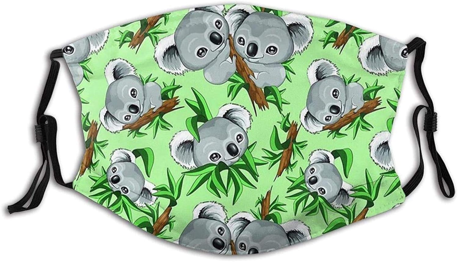 Animal Cute Koala Face Mask Adjustable Washable, Adults Fashion Scarves