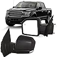 Lqito Left Driver Door Mirror with Power Glass,Heated, Puddle Lights,Clearnce Lamp，Blind Spot Detection and Manual Folding Fits 2015-2020 Ford F150 Replace FL3Z17683FA(11Pins)
