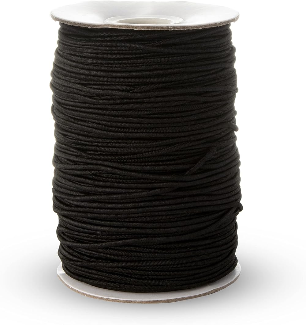 Realm Elastic Cord Black White 1mm 1.5mm 2mm 3mm Craft Jewellery Stringing