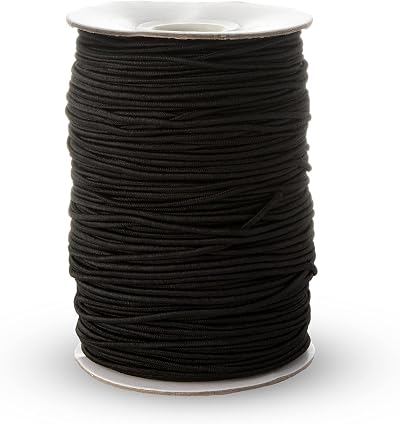 Realm Elastic Cord Black White 1mm 1.5mm 2mm 3mm 10m Craft Jewelry