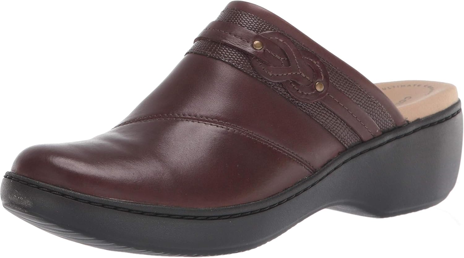 Clarks Women's Delana JunoDark Brown Leather9w Clog, US Buy Online