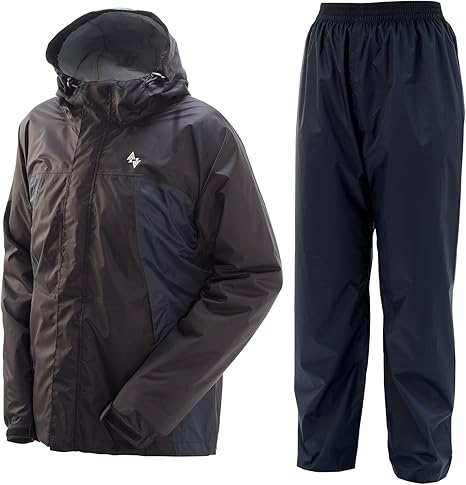Amazon Co Jp プレイン aパーフェクトレインスーツ 全6色 全4サイズ 上下スーツ ブラック 3l 防水 透湿 収納袋付き Blk 3l ホーム キッチン