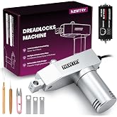 NEWTRY Dreadlocks Machine, 6/8/10mm Instant Loc Maker, for Synthetic Hair | Speed Adjustable, Dual Needles, Fast &amp; Easy DIY, Portable, Multiple Tools &amp; Practice Wig Included, for Hair Extensions Only