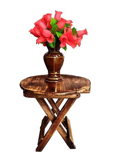 SZ Crafts Beautiful Wooden Folding Side Table