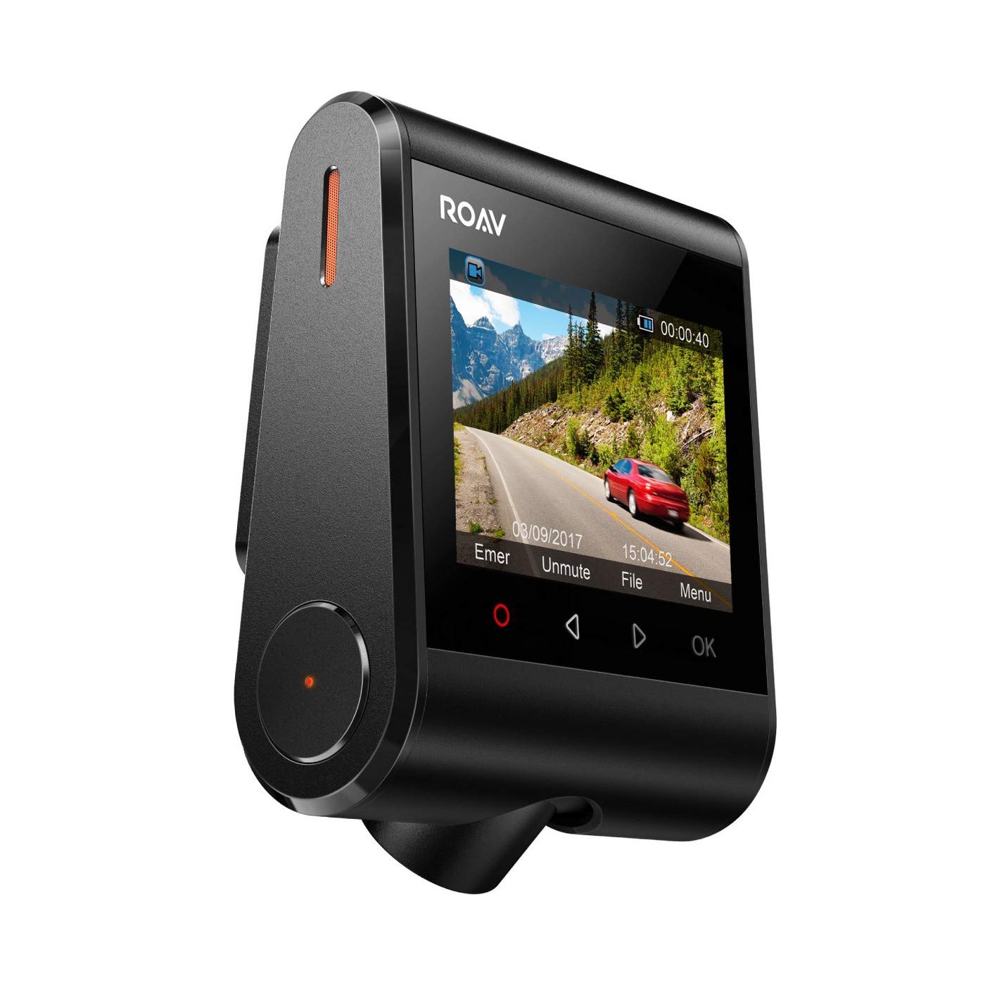 ROAV DashCam C1, by Anker, Car Recorder with Sony Sensor, 1080P FHD, 4-Lane Wide-Angle View Lens, Built-in WiFi with APP, G-Sensor, WDR, Loop Recording, Night Mode, Parking Mode