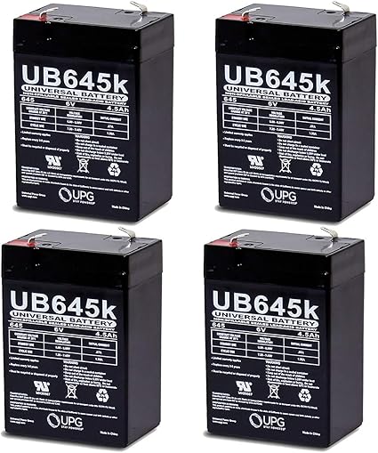 Amazon Com Universal Power Group New 6 Volt 4 5 Ah Rechargeable