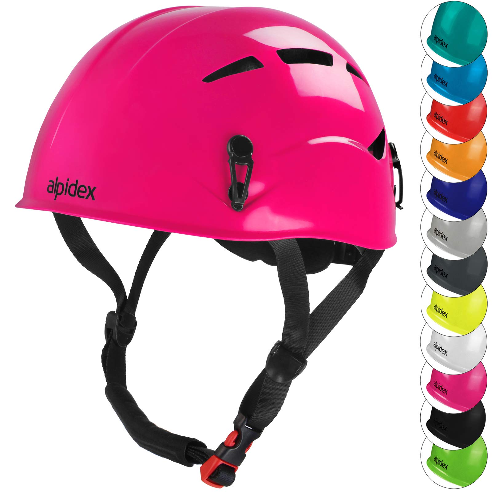 ALPIDEX Universal Climbing Helmet for Teenagers and Adults EN12492 Safety Helmet in, Colour:bramble berry