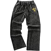 SOLY HUX Men's Y2k Baggy Sweatpants Straight Leg Drawstring Elastic Waist Hip Hop Casual Pants Streetwear