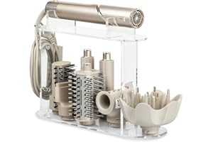 Upgraded Storage Holder for Shark FlexStyle– 7-Hole Acrylic Stand Organizer for Long Barrels & Diffuser, Countertop Holder fo