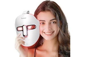 SDKWDH Blue Red Light Therapy Mask for Face, 7-1 Colors LED Facial Skin Care Mask, Led Face Mask Light Therapy