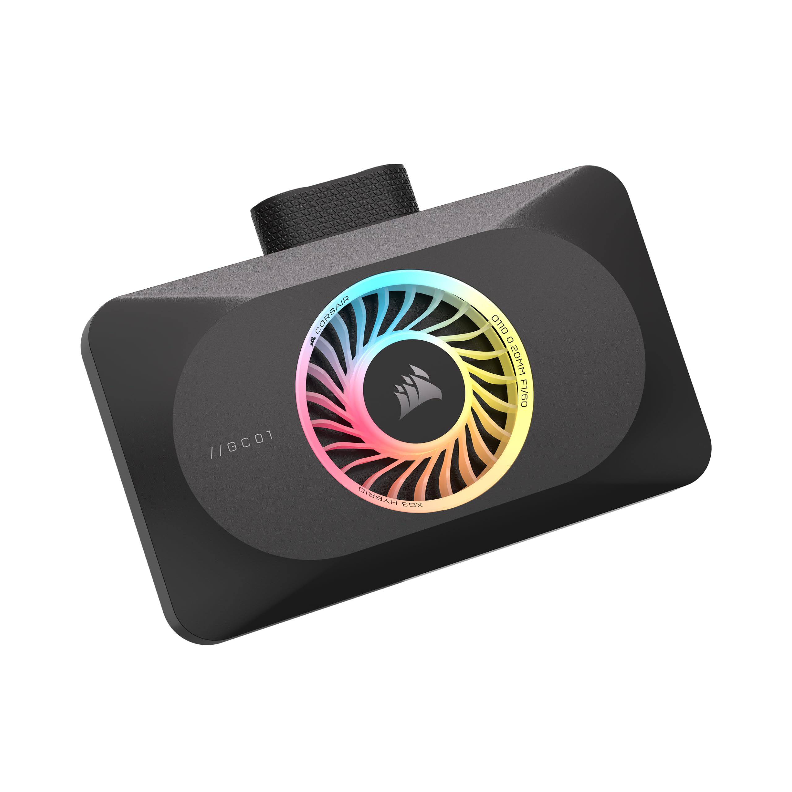 CORSAIR XG3 RGB HYBRIDER GPU-Wasserblock – Hybride Custom-Kühlung, Kompatibel mit 5080, 5070 Ti, & 5070-GPUs, 18 einzeln ansteuerbare RGB-LEDs, iCUE LINK, Integrierter Temperatursensor – Schwarz