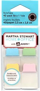 Martha Stewart Home Office with Avery NoteTabs, 1" x 1.5", 40 Pack