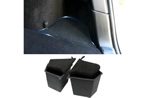 Wuxdeet 2022 2023 2024 for Tesla Model Y Rear Trunk Organizer Storage Boxes with Lids, Storage Bins Side Box with Carpeted Lip Interior Accessories Set of 2 for 5-Seater, After July 2022