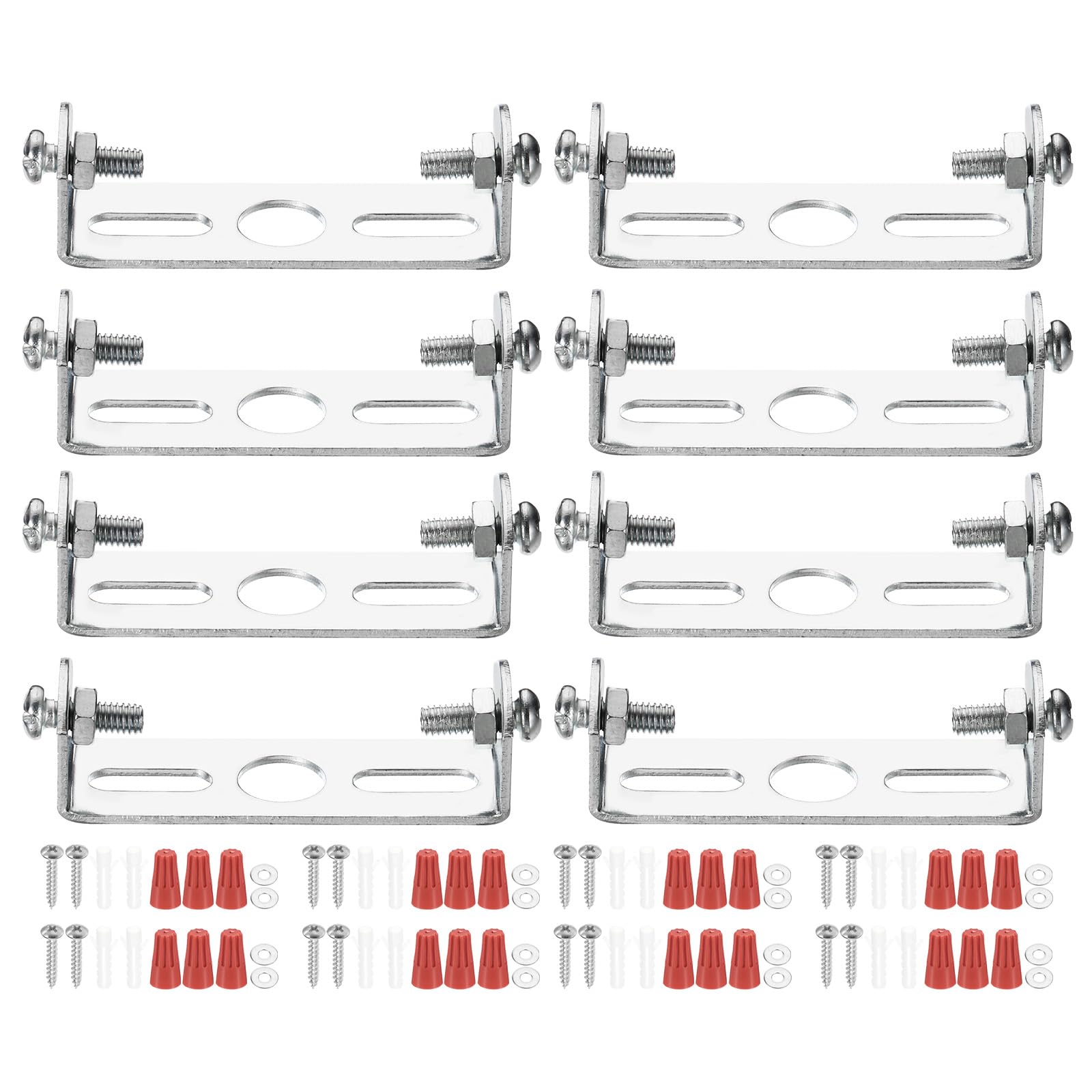 PATIKIL 55mm (2.17") Universal Light Fixture Mounting Bracket Kit, 8 Set Light Crossbar Ceiling Light Plate with Screw for Wall Light Ceiling Light Pendant Chandelier