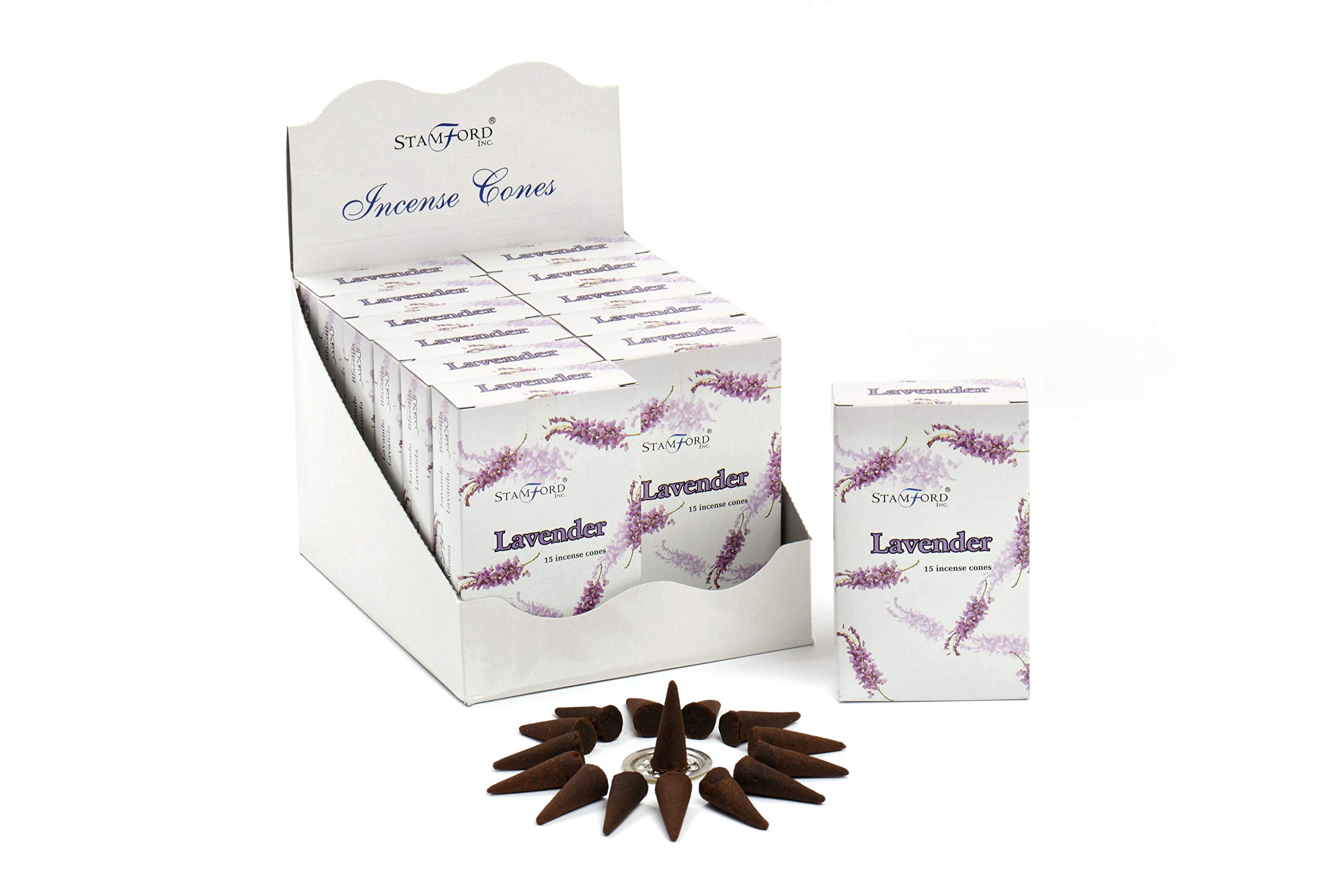 Stamford Lavender Incense Cones, 15 Cones x 12 Packs — image 1
