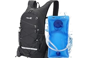REVOTRA Hydration Backpack with 2L Water Bladder, Lightweight Hiking Backpack for Women Men, Water Backpack 18L for Running Cycling Hiking Climbing Camping
