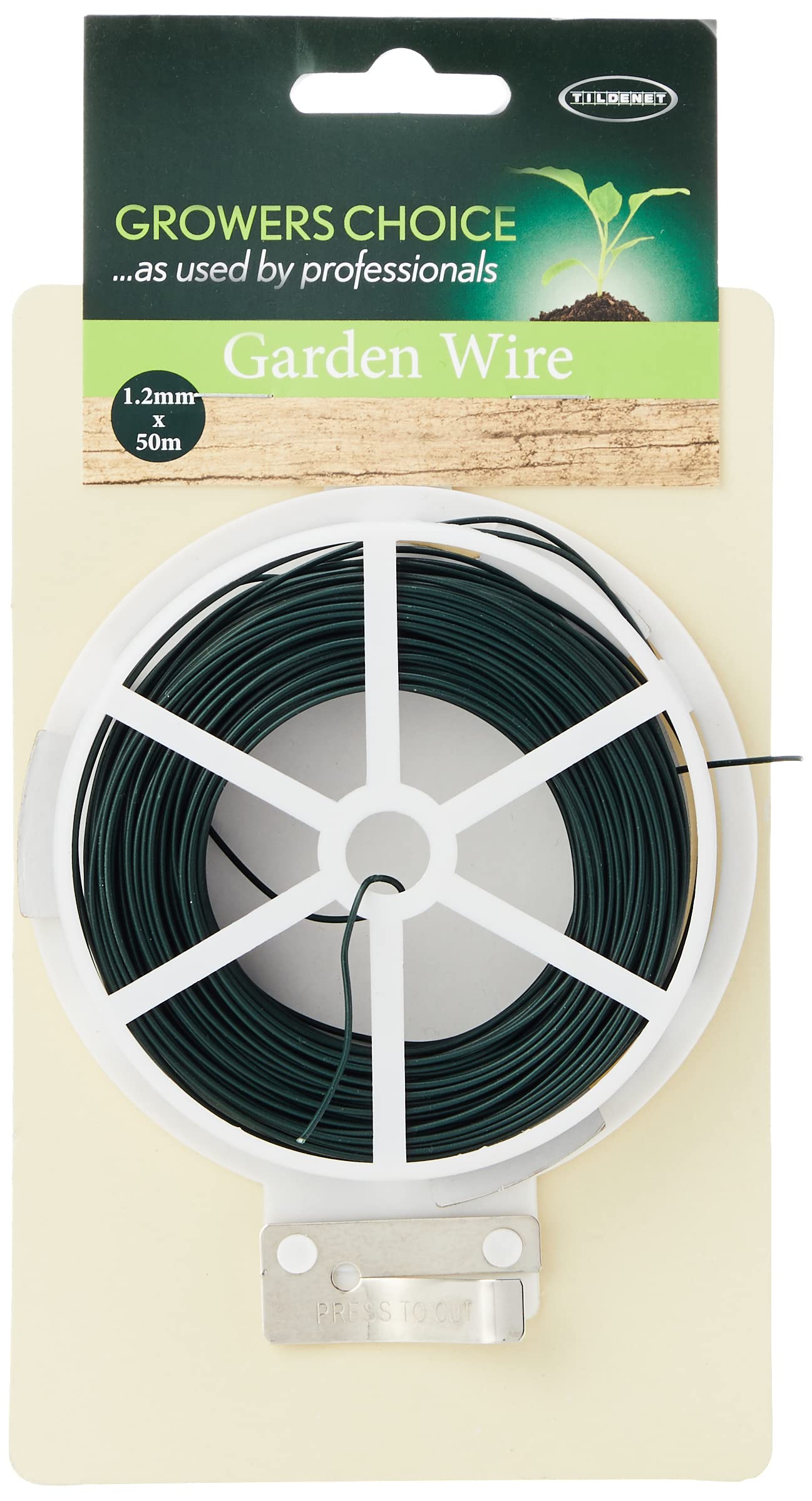 Bosmere N150 1.2mm x 50m Garden Wire, Green