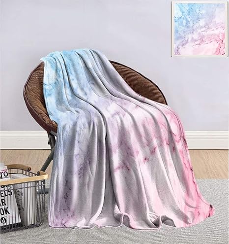 Amazon Com Mantas Calidas De Marmol Color Pastel Nublado Nublado Grietas Diseno Antiguo Y Elegante Suaves Y Ligeras Mantas Para Sofa Cama Picnic 70 X 55 Pulgadas Azul Claro Bebe Rosa Home