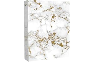 bloom daily planners Binder (+) 3 Ring Binder (+) 1 Inch Ring (+) 10" x 11.5" - Gold Marble