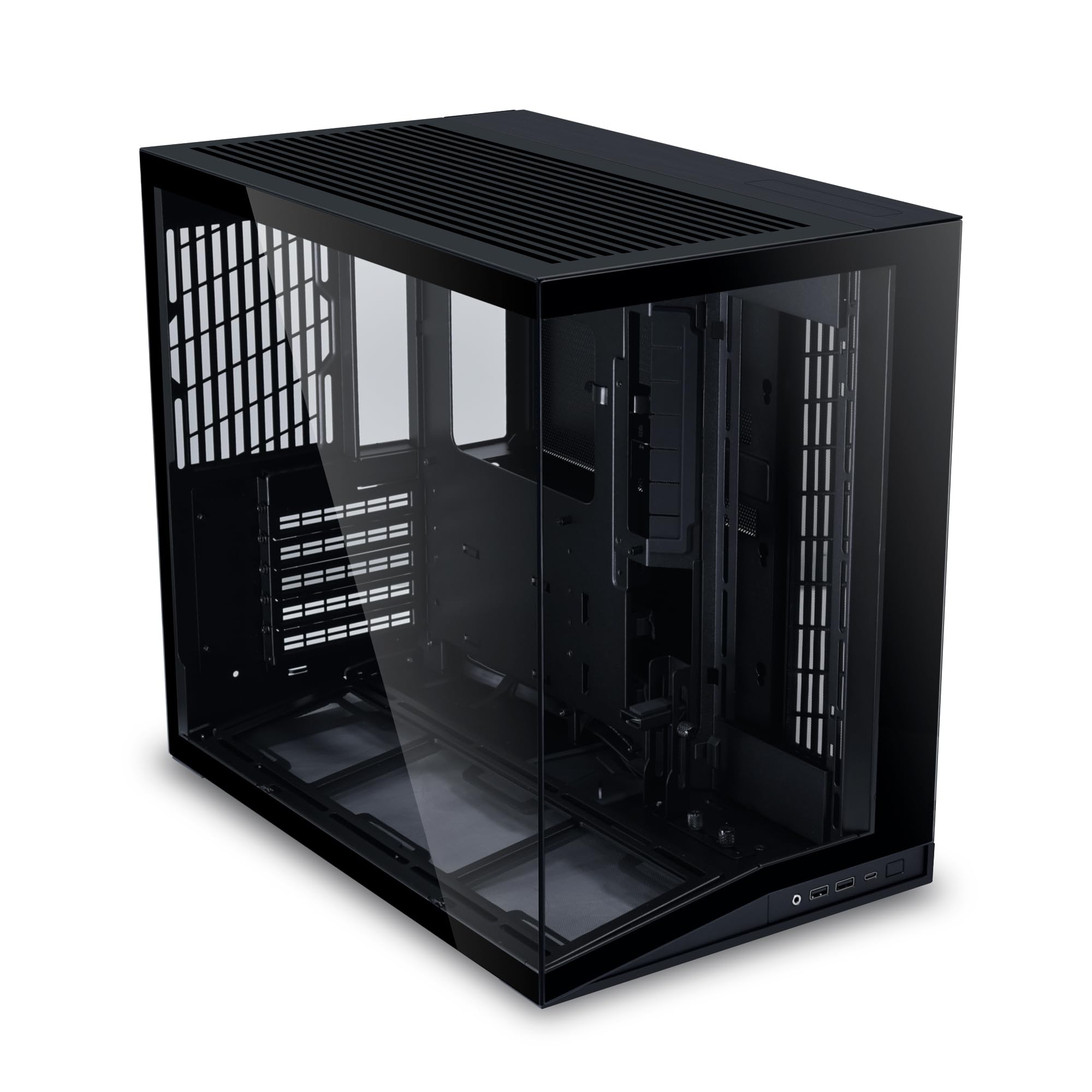 Lian Li O11 Dynamic Mini V2 PC-Gehäuse Schwarz | Kompakter ATX Midi-Tower mit Zwei-Kammer-Design, Tempered Glass und modularem Aufbau 4