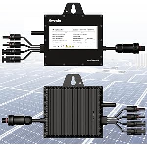 Solar Grid Tie Micro Inverter 800W, SMI800W 120V AC Grid-Tied Output with WiFi Smart App Tracking, 96% Efficiency Pure Sine W