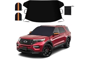 TX-INNO AUTO Windshield Cover for Ice and Snow, Car Windshield Snow Cover with Side Mirrors Cover, Thicken Windshield Frost Cover Waterproof Outdoor Covers Fits Most Cars SUVs and Vans (75"x47")
