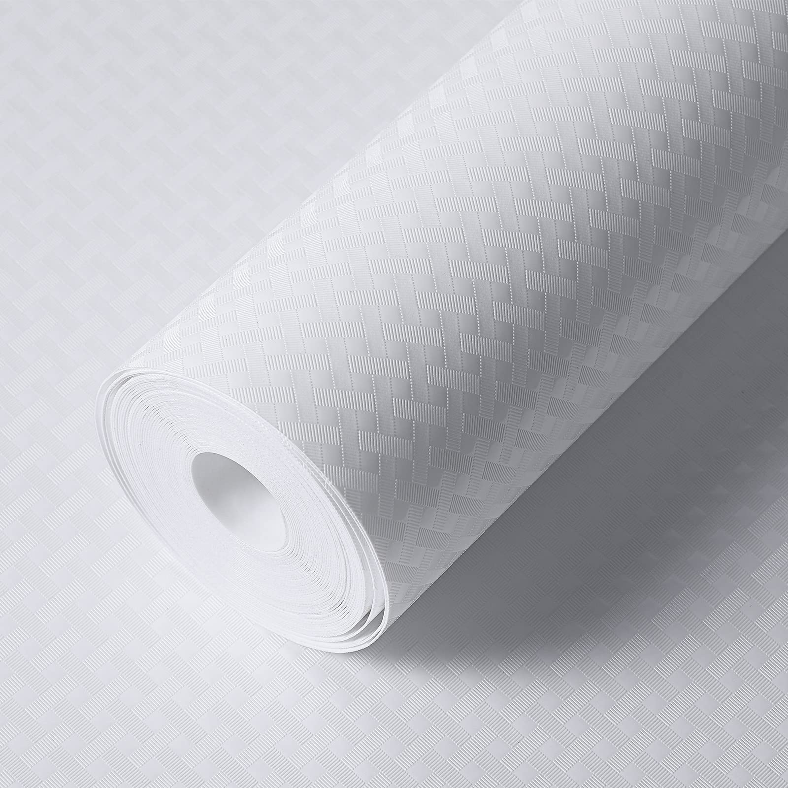 Photo 1 of StaHom Shelf Liners for Kitchen Cabinets Refrigerator Liners Waterproof & Oil-Proof Kitchen Cupboard Liner Non-Slip Drawer Mats EVA Non Adhesive Fridge Liner for Shelves-White 11.8 x 59 Inches