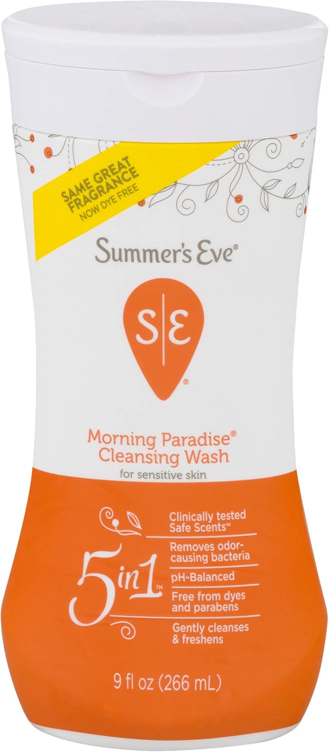 Summer's Eve Cleansing Wash | Morning Paradise | 9 Ounce | Pack of 1 | pH-Balanced, Dermatologist & Gynecologist Tested : Bath And Shower Gels : Beauty
