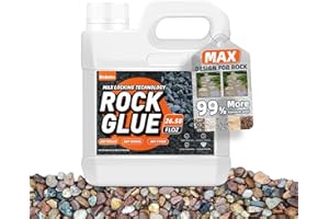 Shabebe Rock Glue, 26.58OZ Mulch Glue for Landscaping, Fast-Dry Strong Pea Gravel Stabilizer Landscape, Non-Toxic Long-Lastin