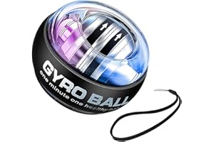 PACIOCEAN Wrist Gyro Ball Trainer With LED Lights - Power Ball Strengthener and Forearm Exerciser for Stronger Arm, Fingers, 