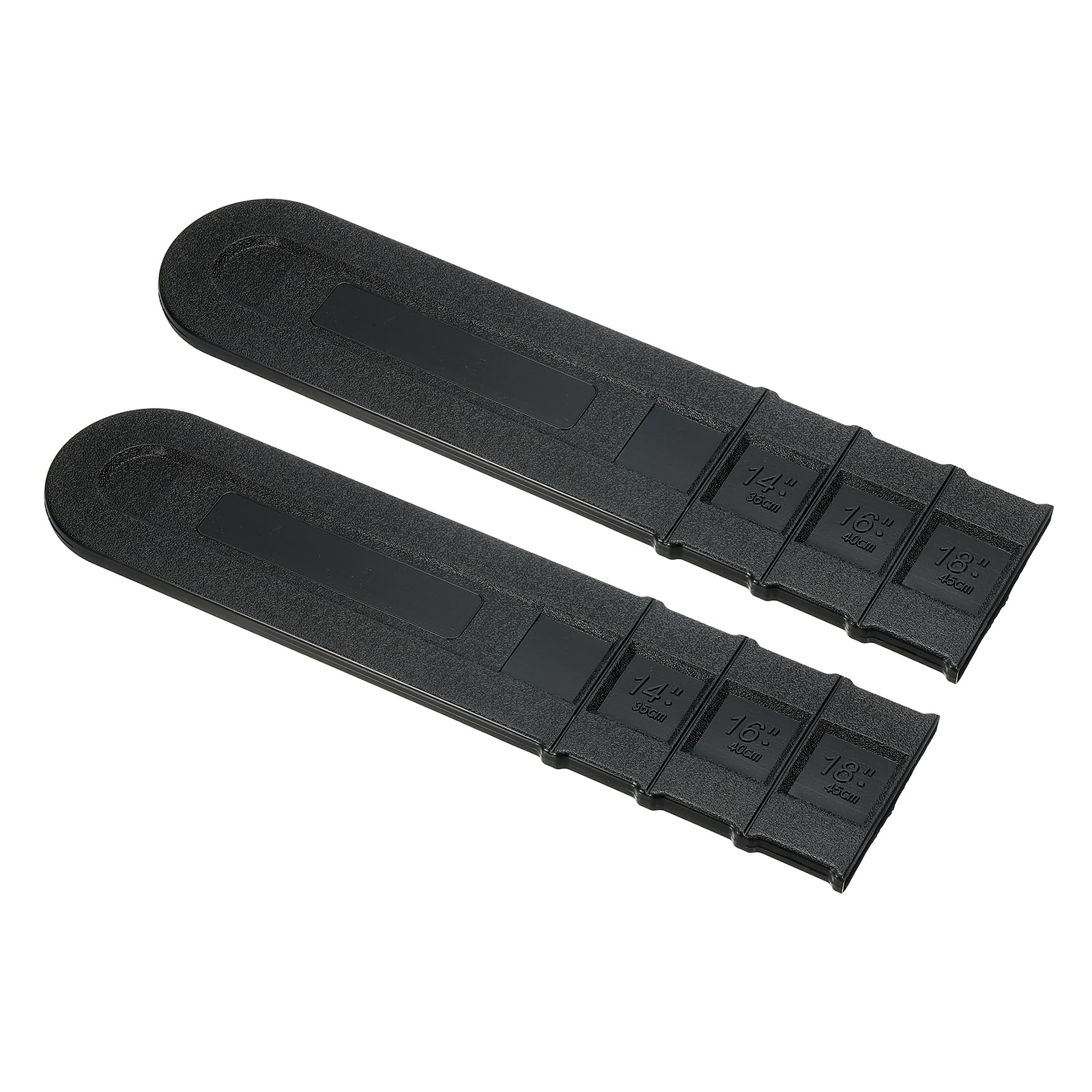 PATIKIL 18" Chainsaw Chain Cover, 2 Pcs Plastic Durable Chain Saw Bar Protective Cover Scabbard Guard for Chainsaw Accessories Replacement Parts, Black
