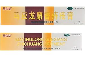 (2 Pack) Mayinglong Musk Hemorrhoids Ointment Cream with English Instruction - 10g (0.35oz) per Pack