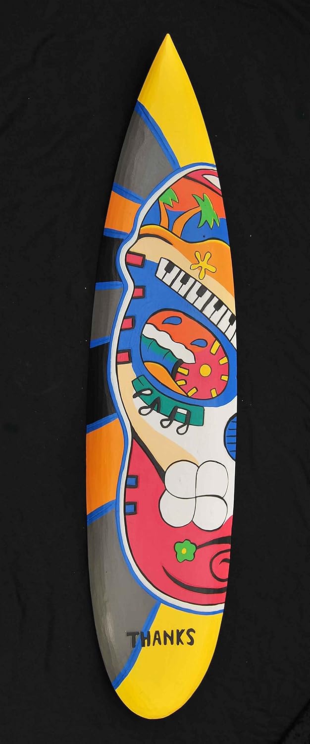 Amazon.de Surfboard 100cm Deko Kunst Art Surfbrett Südsee Holzschild