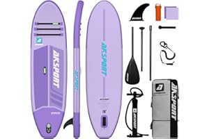 AKSPORT Inflatable Stand Up Paddle Board, SUP Board with All Accessories, Wide Stable Design, Non-Slip Deck, Inflatable Paddle Boards for Youth & Adult